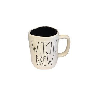 Rae Dunn Artisan Collection Coffee Mug Cup Witch's Brew Black Interior 2022 5" x